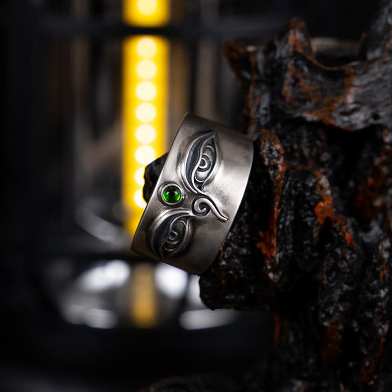 Buddha Stones 925 Sterling Silber Bodhisattva Tara Ruhe Verstellbarer Ring - image 8