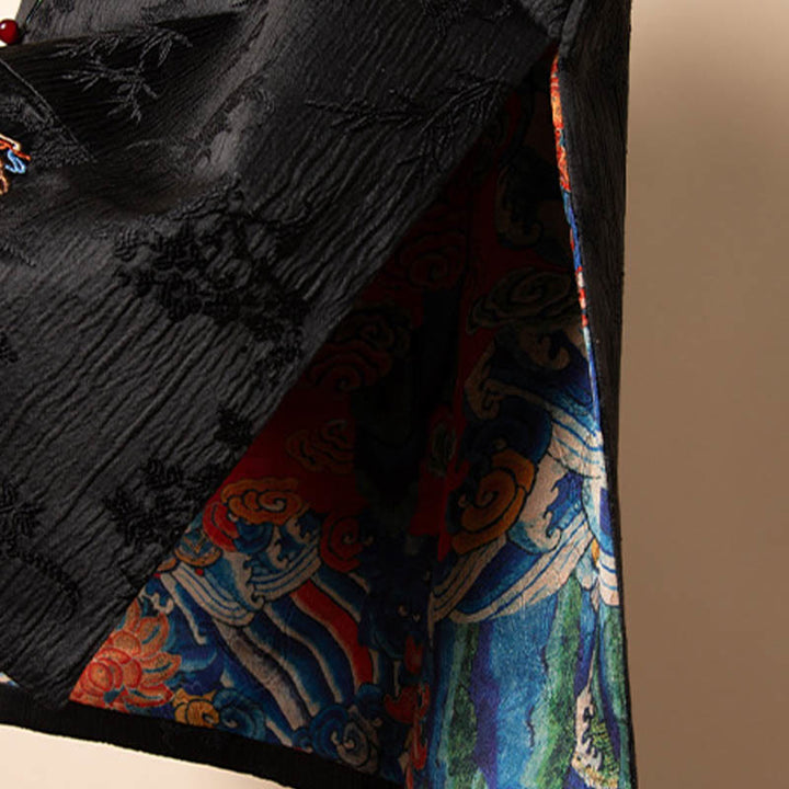 Buddha Stones Vintage Stickerei Blume Wolke Muster Weste - image 11