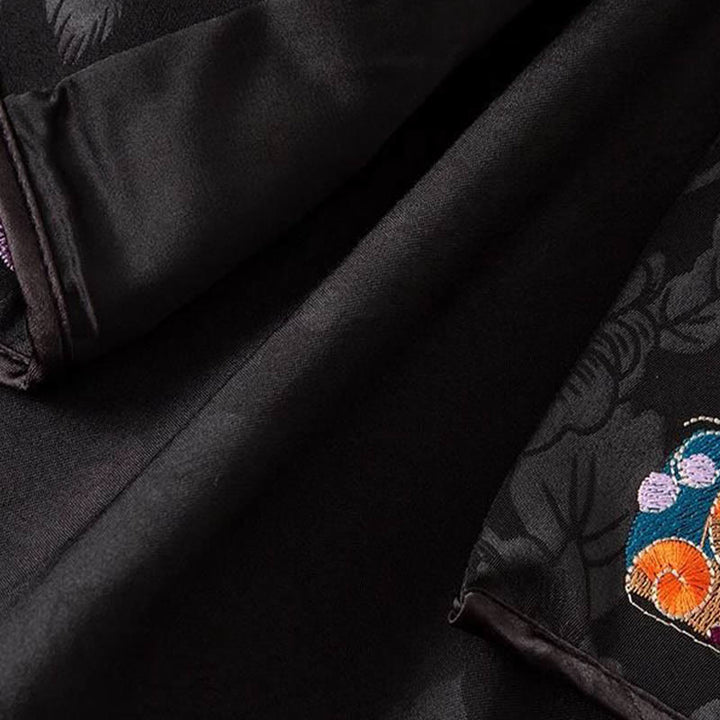 Buddha Stones ​​Vintage Stickerei Bunte Wolke Blume Muster Weste - image 8