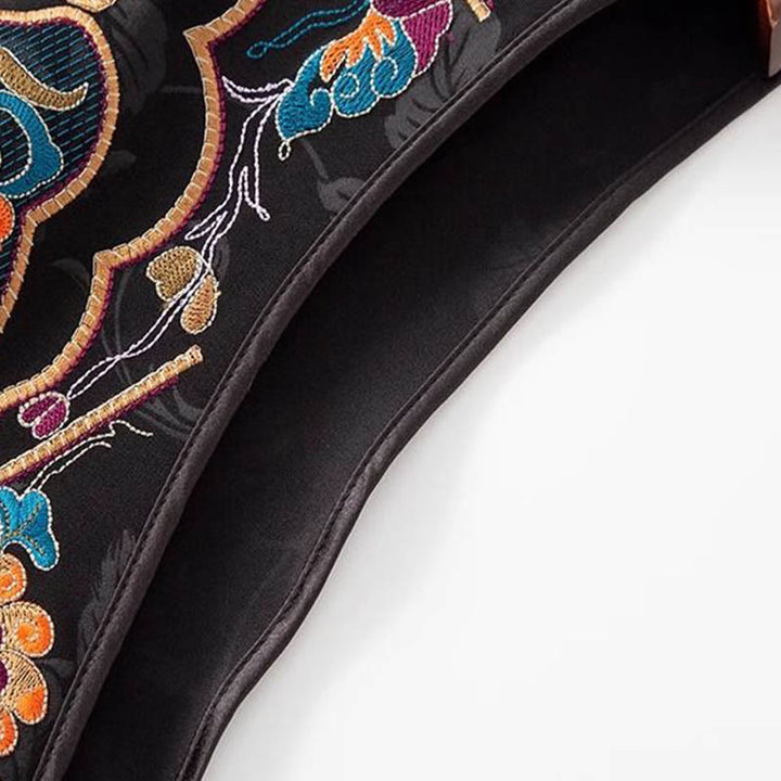 Buddha Stones ​​Vintage Stickerei Bunte Wolke Blume Muster Weste - image 13