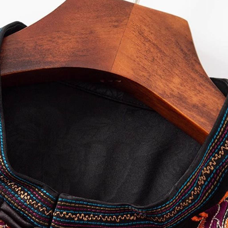 Buddha Stones ​​Vintage Stickerei Bunte Wolke Blume Muster Weste - image 3