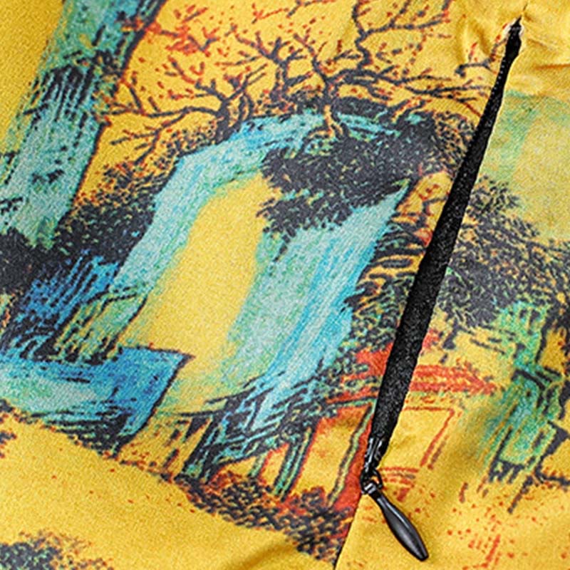 Buddha Stones Vintage Stickerei Pflaumenblütenmuster Doppelseitige Weste - image 5