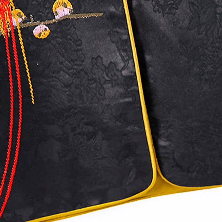 Buddha Stones Vintage Stickerei Pflaumenblütenmuster Doppelseitige Weste - image 6