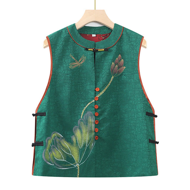 Buddha Stones und Vintage-Stickerei, Jacquardwebung, Blumenmuster - Grün - US16， UK/AU20，EU48 (5XL) - image 10
