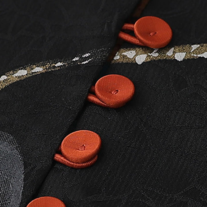 Buddha Stones und Vintage-Stickerei, Jacquardwebung, Blumenmuster - image 3