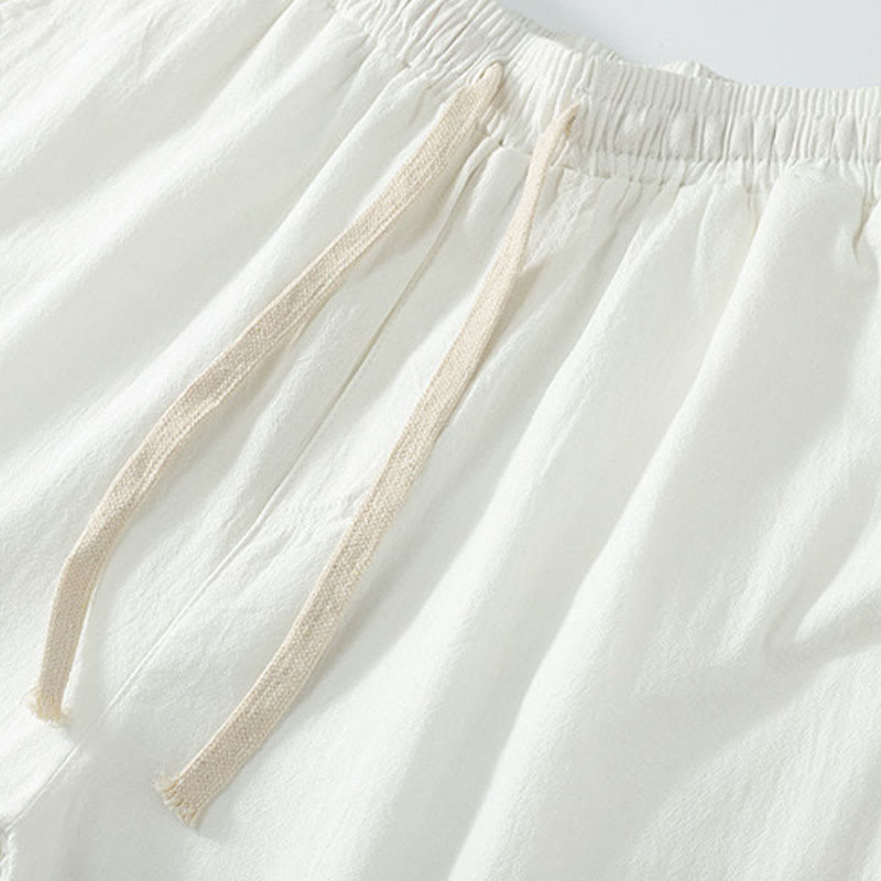 Buddha Stones Kreuzkragen Baumwolle Tang Anzug Hanfu Top Hose Kleidung Herren Set - image 23