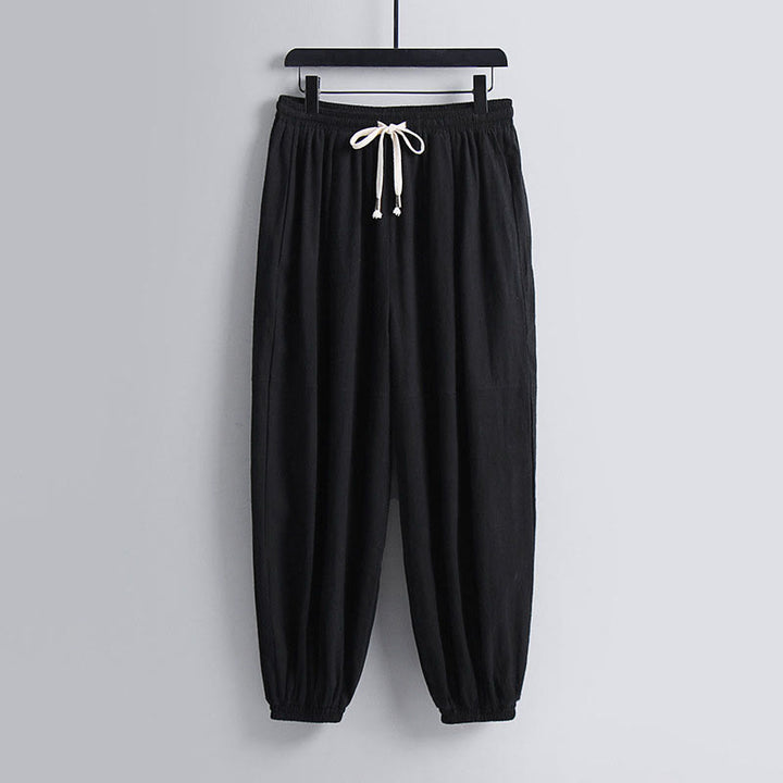 Buddha Stones Dreiviertelärmel Kurze Pumphose Baumwolloberteil Hose Kleidung Herrenset - image 7