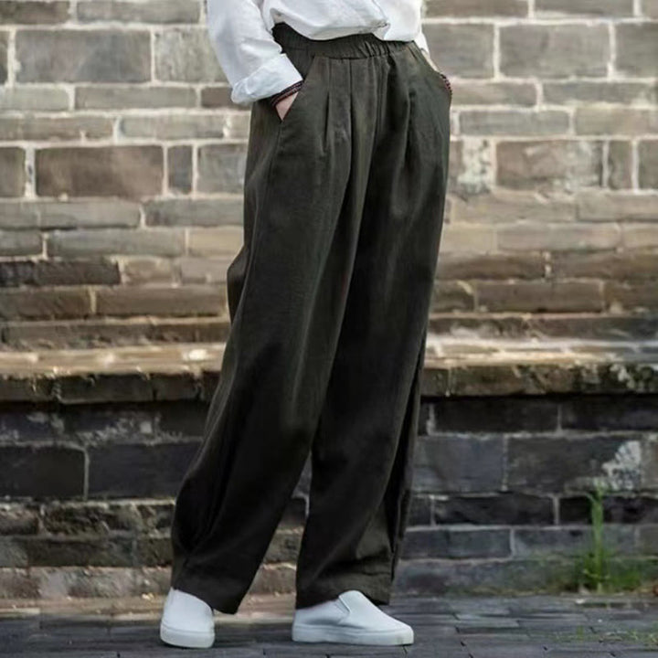 Buddha Stones Lässige Yogahose aus Baumwolle für Damen mit Taschen - Schwarz - US14, UK/AU18, EU46 (4XL) - image 4