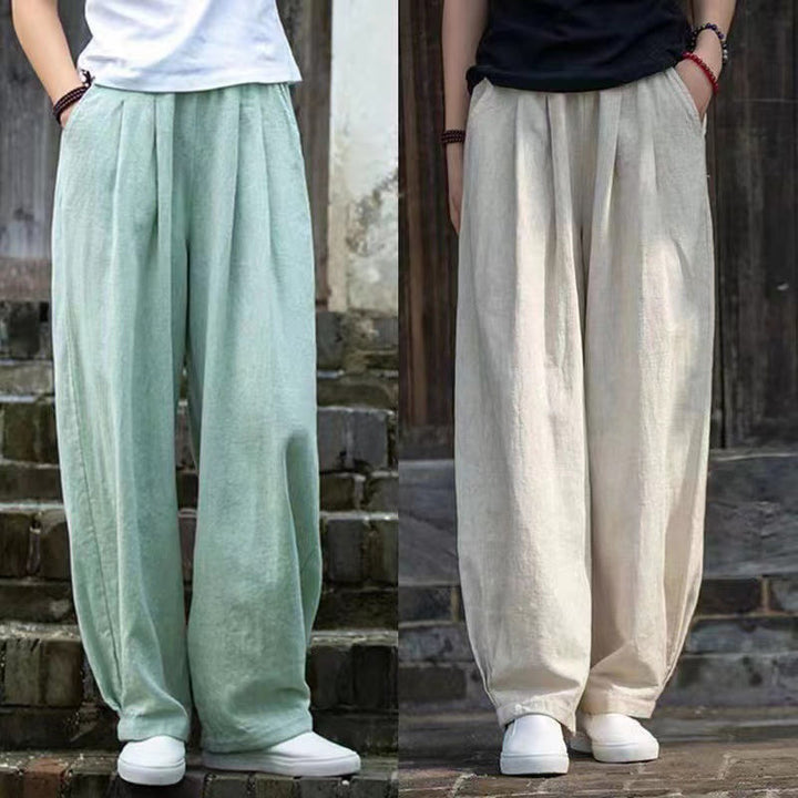 Buddha Stones Lässige Yogahose aus Baumwolle für Damen mit Taschen - image 12