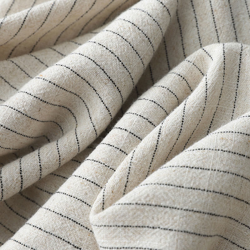 Buddha Stones – Hose mit vertikalen Streifen, hoher Taille und weitem Bein und Taschen - image 7