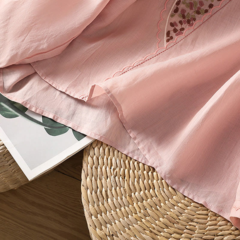 Pullover mit Buddha Stones und ethnischer Stickerei, Rundhalsausschnitt, Baumwolle und Leinen - image 23