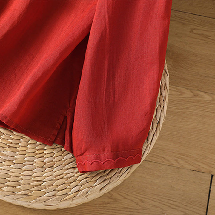 Pullover mit Buddha Stones und ethnischer Stickerei, Rundhalsausschnitt, Baumwolle und Leinen - image 17