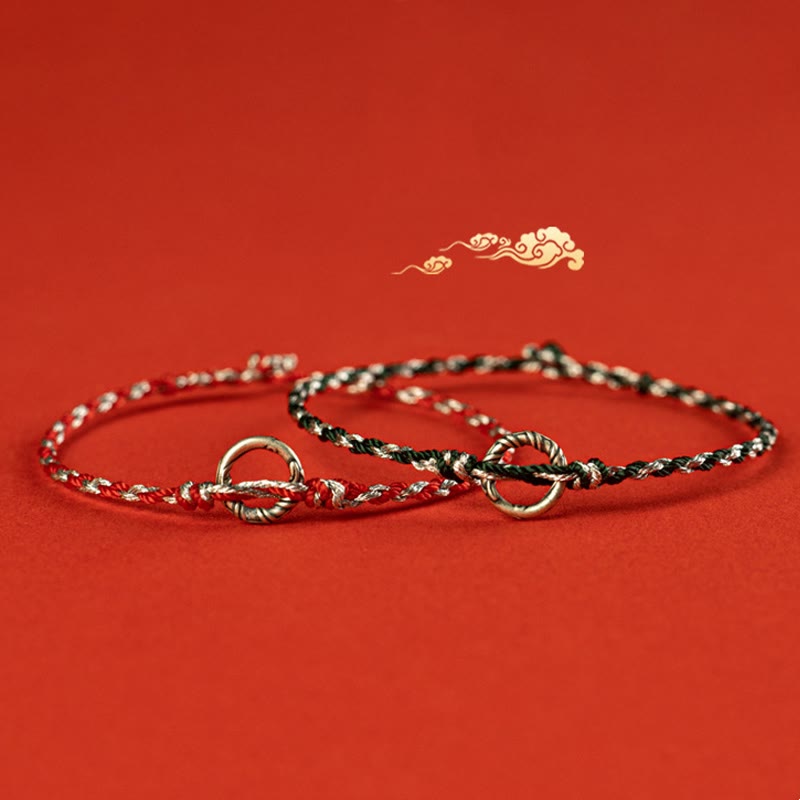 Buddha Stones 925 Sterling Silber Peace Schnalle Glücksarmband - image 0