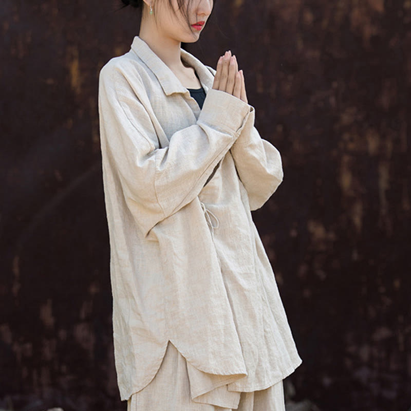 Buddha Stones Meditieren Ramie Baumwolle Kleidung - Leinen - US4-12, UK/AU8-16, EU36-44 (F) - image 0