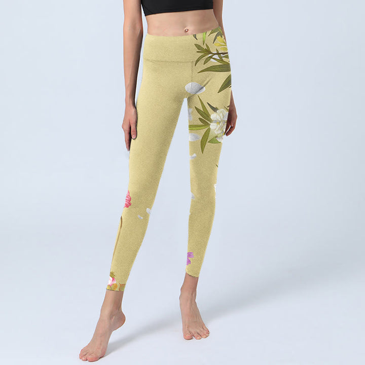 Buddha Stones ​​Blumen Pflanzen Schmetterling Druck Fitness Leggings frauen Yoga Hosen - image 7