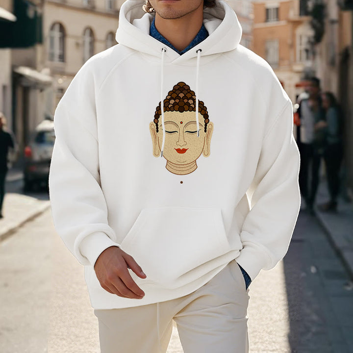 Buddha Stones Meditation Buddha Fleece gefüttert Polyester Hoodie