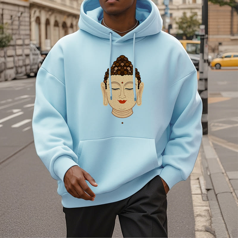 Buddha Stones Meditation Buddha Fleece gefüttert Polyester Hoodie