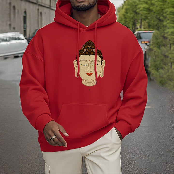 Buddha Stones Meditation Buddha Fleece gefüttert Polyester Hoodie