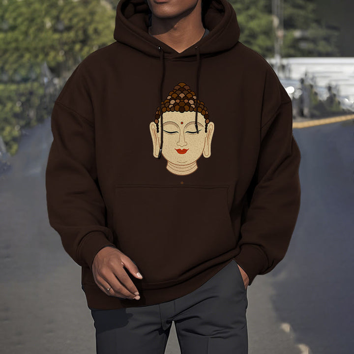 Buddha Stones Meditation Buddha Fleece gefüttert Polyester Hoodie