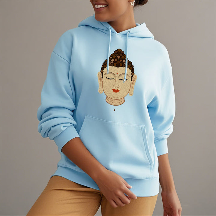 Buddha Stones Meditation Buddha Fleece gefüttert Polyester Hoodie