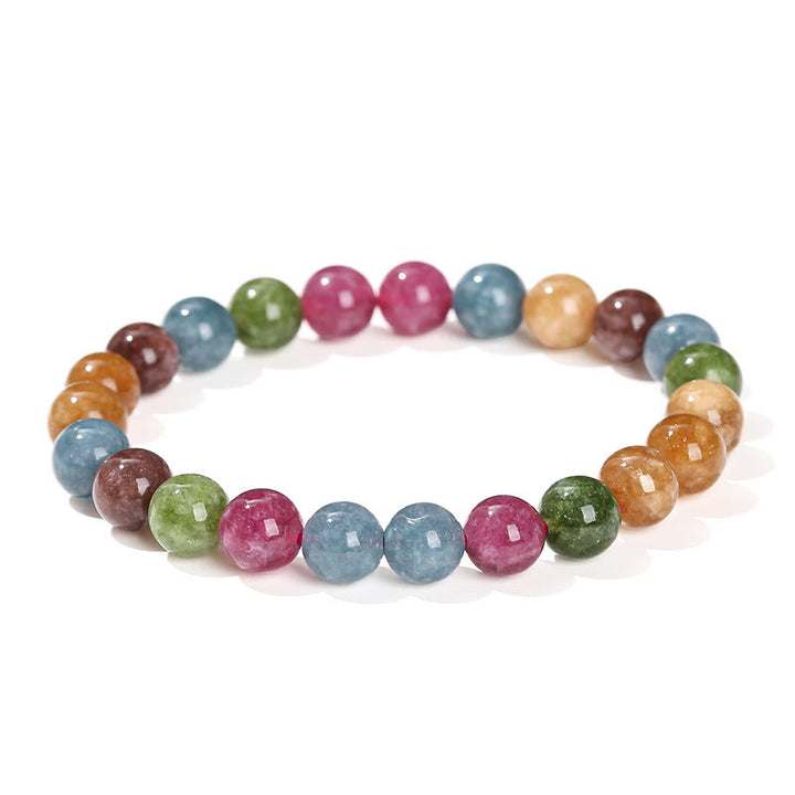 Buddha Stones Mehrfarbiges Turmalin-Positiv-Armband