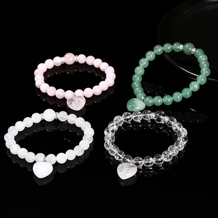 Buddha Stones, verschiedene Kristalle, grüner Aventurin, Liebesherz-Balance-Armband - image 30