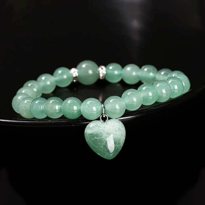 Buddha Stones, verschiedene Kristalle, grüner Aventurin, Liebesherz-Balance-Armband - image 11