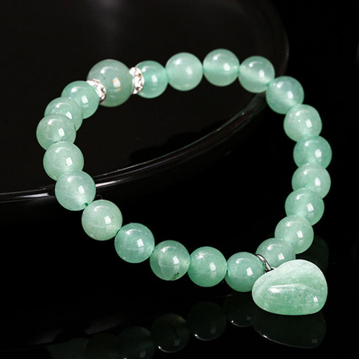 Buddha Stones, verschiedene Kristalle, grüner Aventurin, Liebesherz-Balance-Armband - image 7