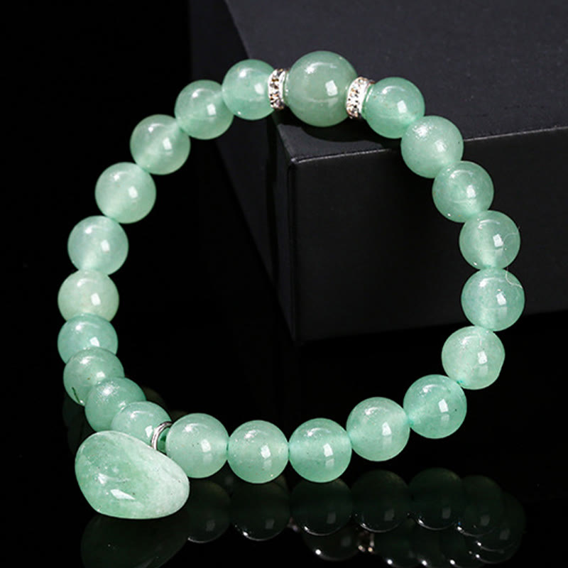 Buddha Stones, verschiedene Kristalle, grüner Aventurin, Liebesherz-Balance-Armband - image 8