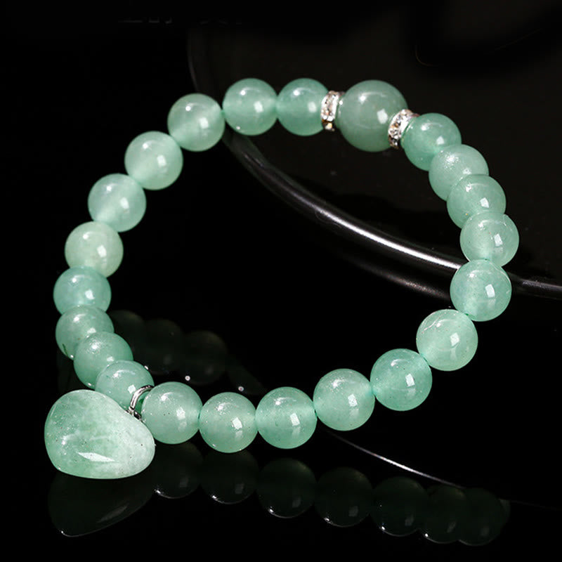 Buddha Stones, verschiedene Kristalle, grüner Aventurin, Liebesherz-Balance-Armband - image 10