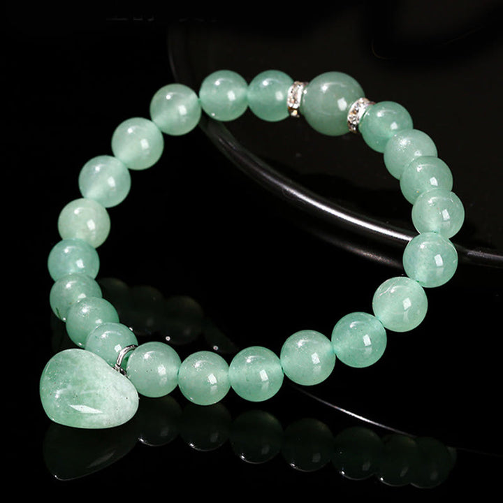 Buddha Stones, verschiedene Kristalle, grüner Aventurin, Liebesherz-Balance-Armband - image 10