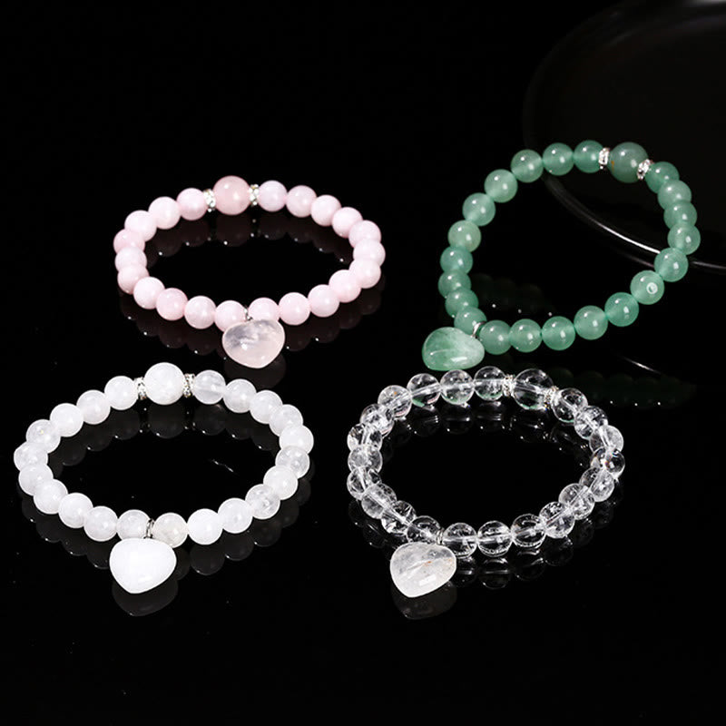 Buddha Stones, verschiedene Kristalle, grüner Aventurin, Liebesherz-Balance-Armband - image 30
