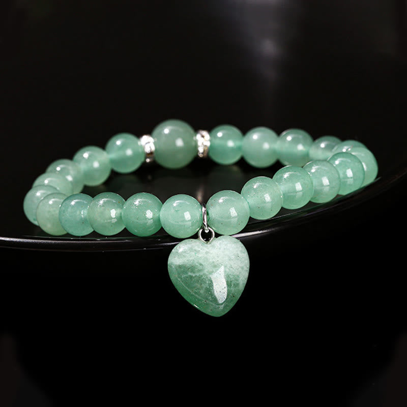 Buddha Stones, verschiedene Kristalle, grüner Aventurin, Liebesherz-Balance-Armband - image 11