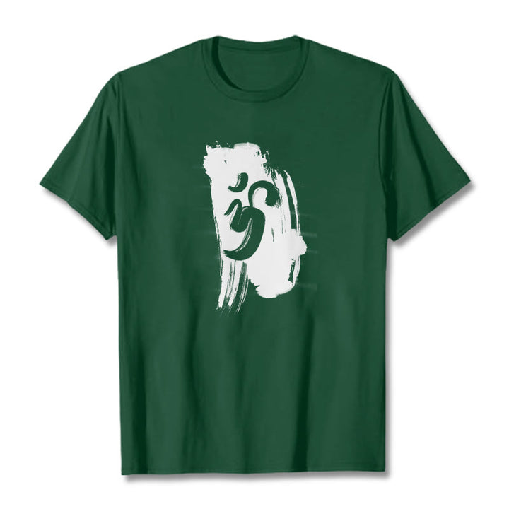 Buddha Stones ​​OM Tinte Hintergrund Baumwolle T-shirt - Waldgrün - 2XL - image 9