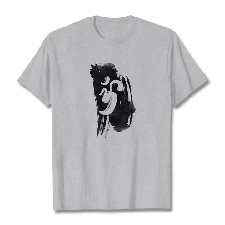 Buddha Stones ​​OM Tinte Hintergrund Baumwolle T-shirt - Hellgrau - 2XL - image 21