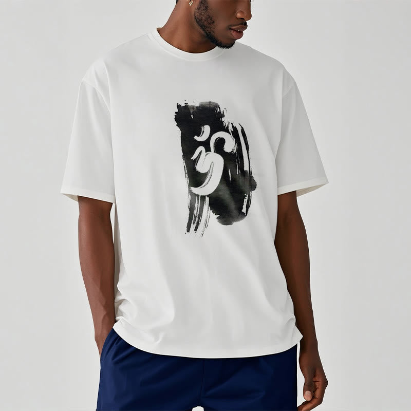 Buddha Stones ​​OM Tinte Hintergrund Baumwolle T-shirt - image 9