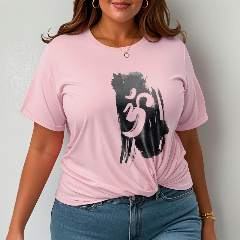 Buddha Stones ​​OM Tinte Hintergrund Baumwolle T-shirt - image 17