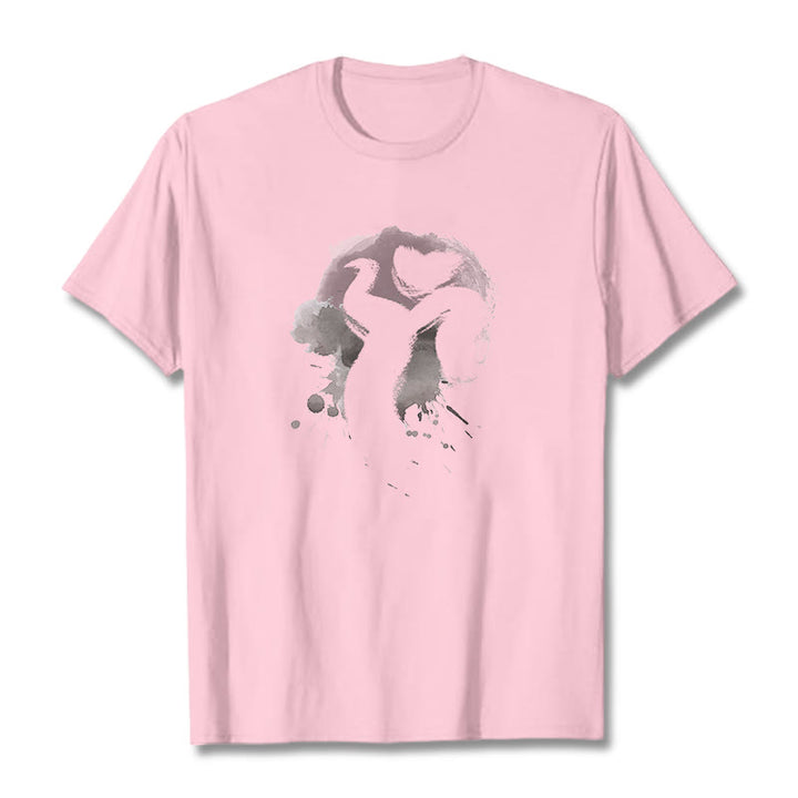 Buddha Stones OM Schwan Baumwolle T-Shirt - Hellrosa - 2XL - image 17