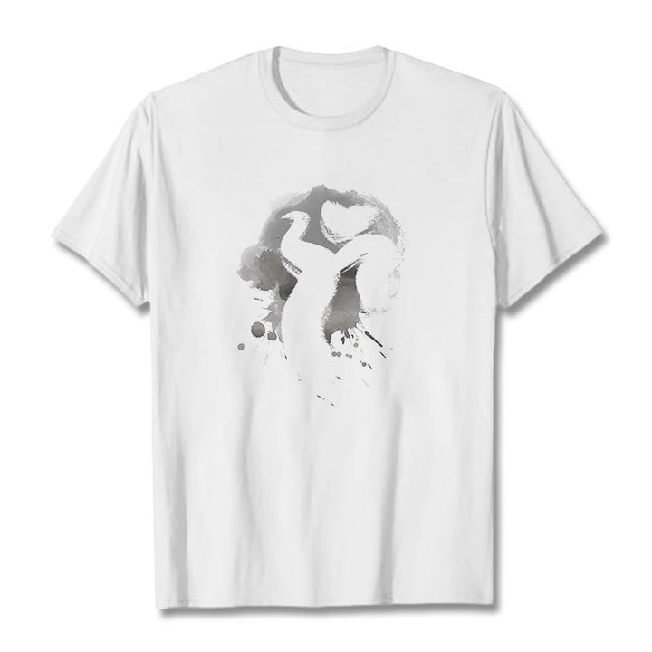 Buddha Stones OM Schwan Baumwolle T-Shirt - Weiß - 2XL - image 7