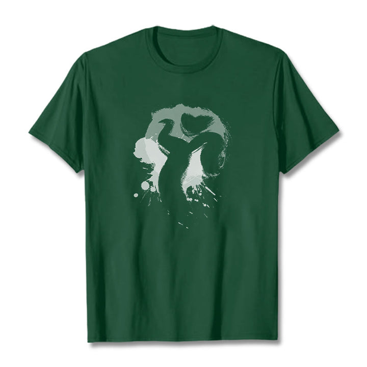 Buddha Stones OM Schwan Baumwolle T-Shirt - WaldGrün - 2XL - image 10