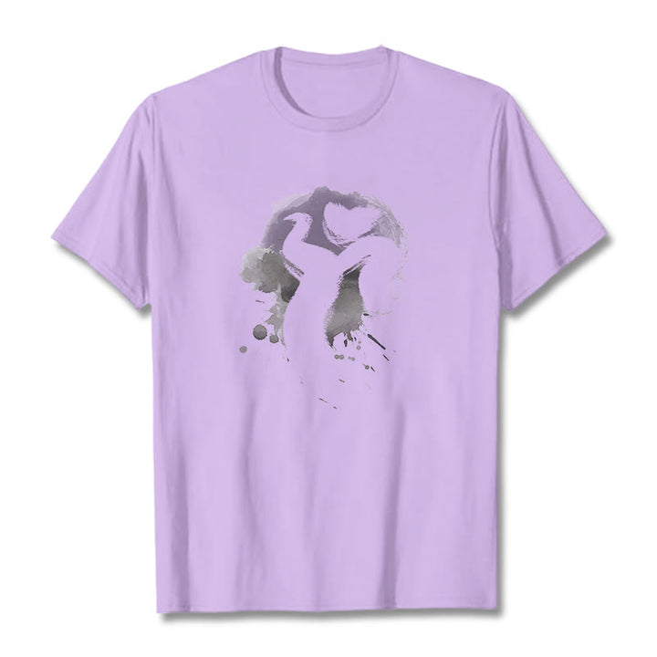 Buddha Stones OM Schwan Baumwolle T-Shirt - Pflaume - 2XL - image 15