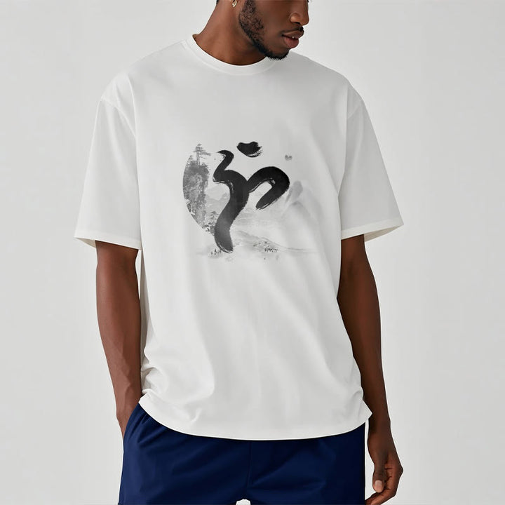 Buddha Stones OM Landschaft Baumwolle T-Shirt - image 9