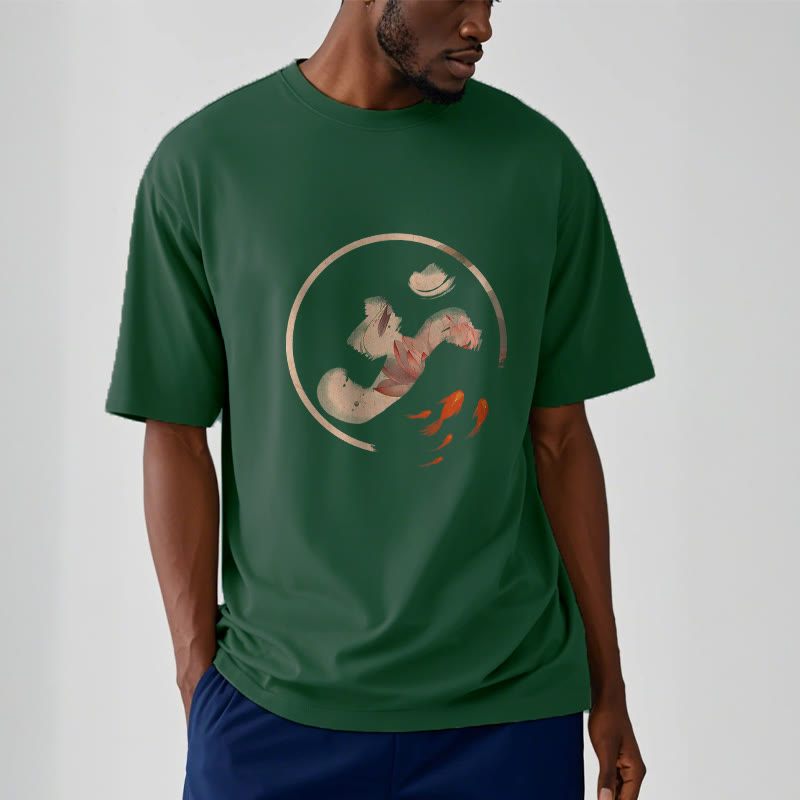 Buddha Stones ​​OM Lotus Koi Fisch Baumwolle T-shirt - image 13