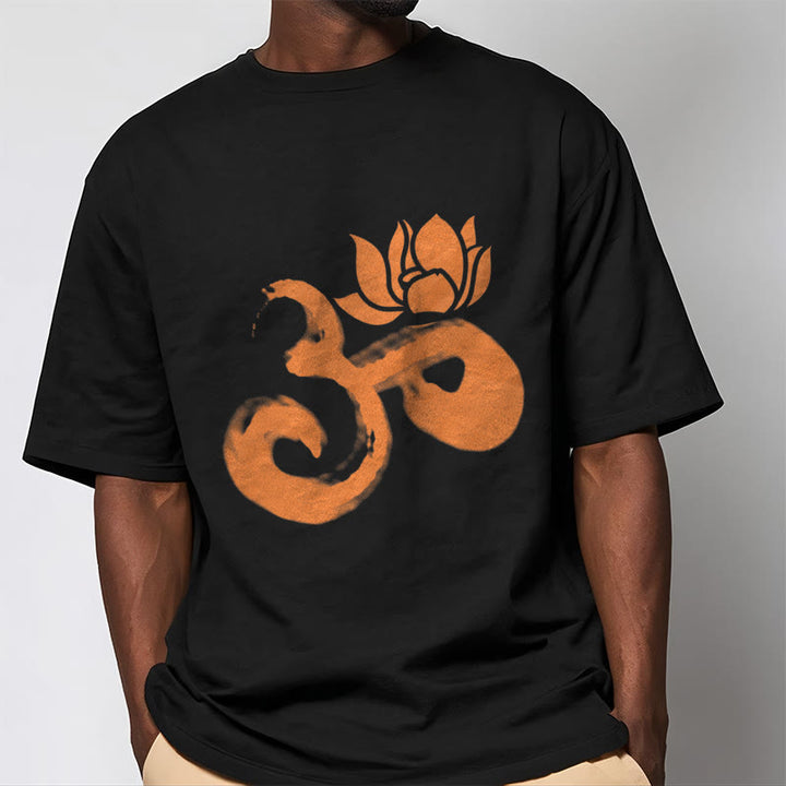 Buddha Stones ​​OM Lotus Blume Baumwolle T-shirt - image 9
