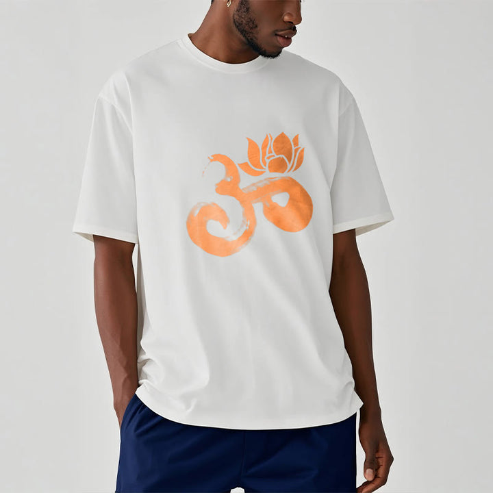 Buddha Stones ​​OM Lotus Blume Baumwolle T-shirt - image 6