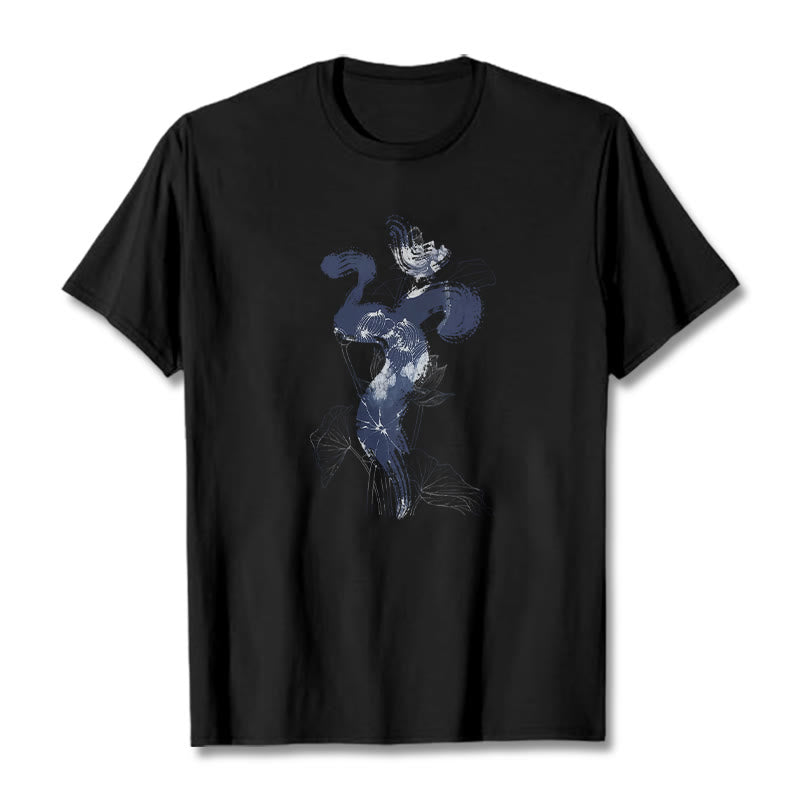 Buddha Stones ​​OM Lotus Blume Hintergrund Baumwolle T-shirt - Schwarz - 2XL - image 5