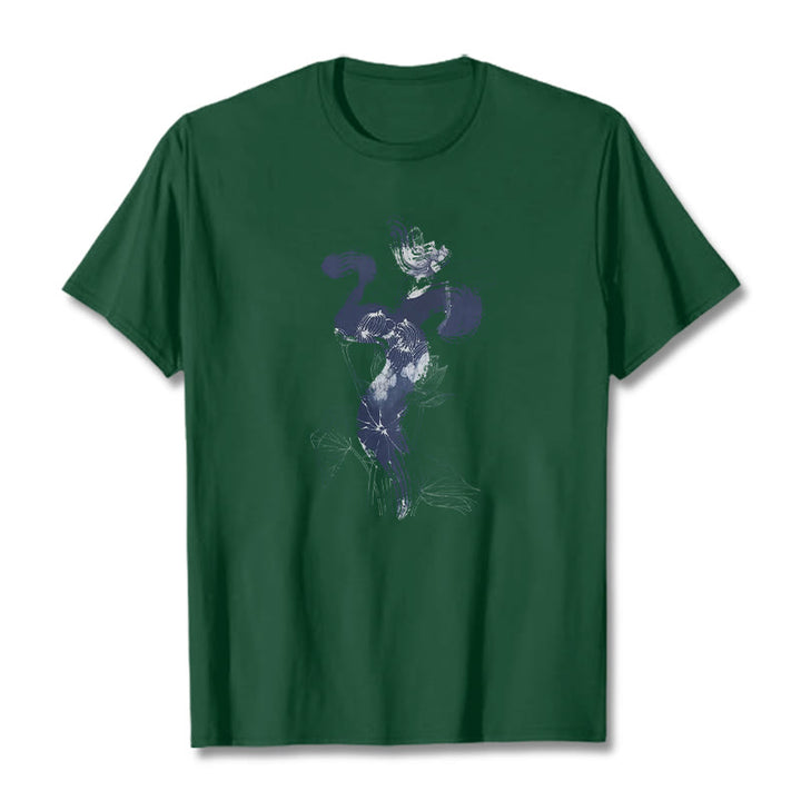 Buddha Stones ​​OM Lotus Blume Hintergrund Baumwolle T-shirt - Waldgrün - 2XL - image 9