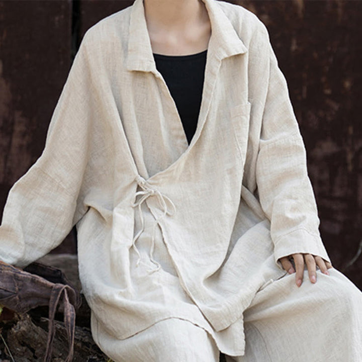 Buddha Stones Meditieren Ramie Baumwolle Kleidung - image 5