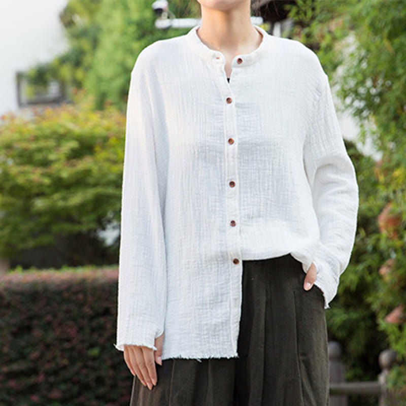 Buddha Stones Literarische künstlerische doppellagige Sandwäsche-Baumwollleinenkleidung - image 22