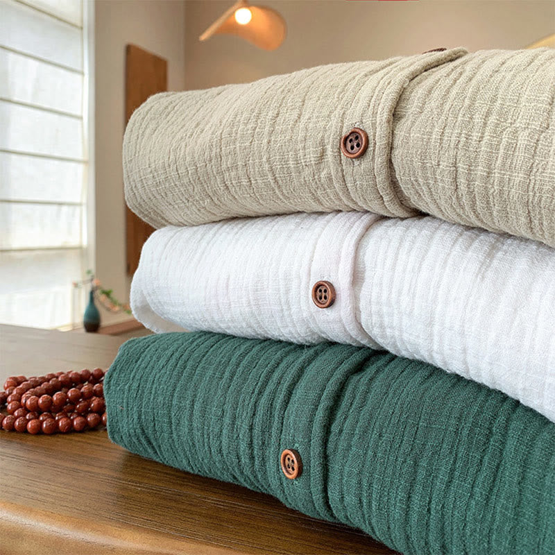 Buddha Stones Literarische künstlerische doppellagige Sandwäsche-Baumwollleinenkleidung - image 38